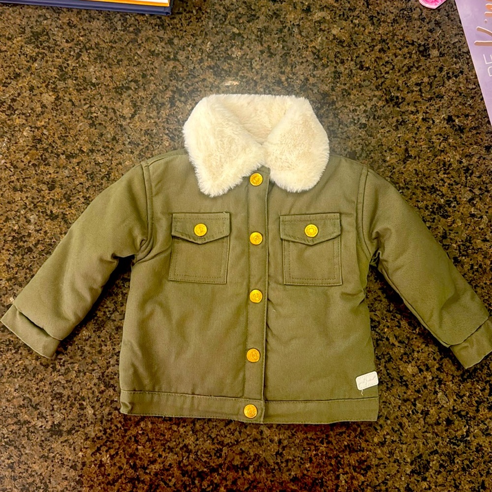 7 for all mankind army green baby coat